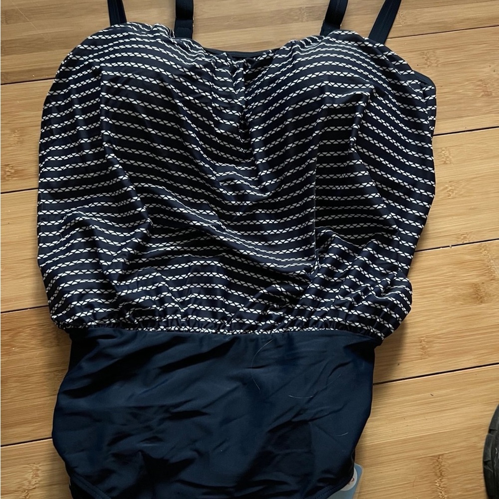 Striped Black and White Swimsuit women